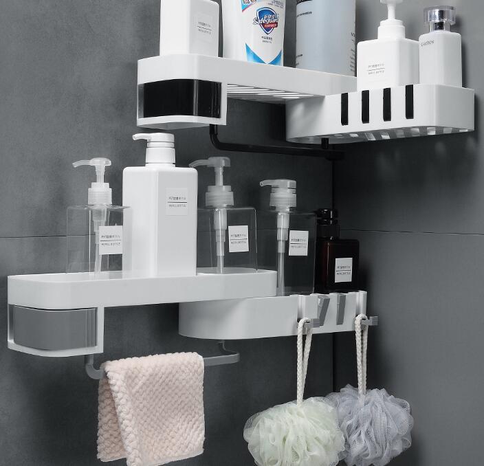 WallVue: European-inspired Bathroom corner shelf