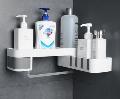 WallVue: European-inspired Bathroom corner shelf